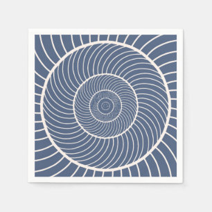 Guardanapo De Papel Fibracci de caracol em espiral de creme azul