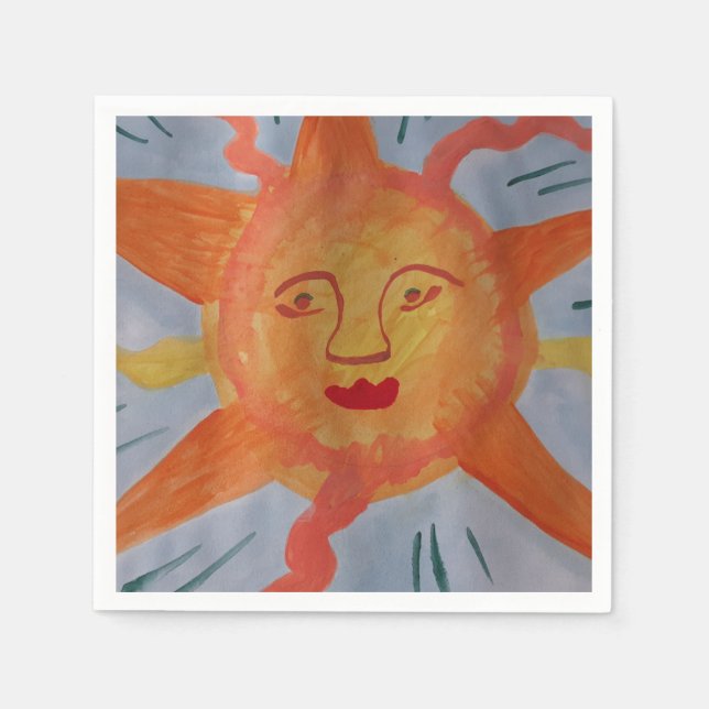 Guardanapo De Papel Fiery Sun Paper Napkins (Frente)