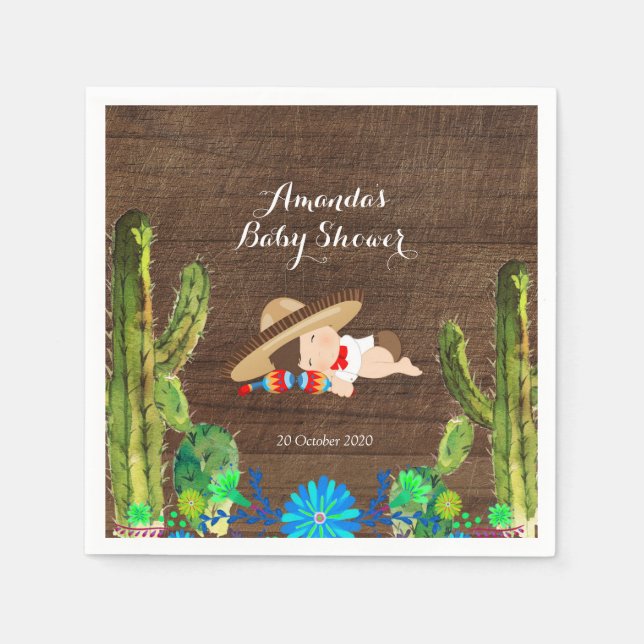 Guardanapo De Papel Fiesta Boy Muchachito Paper Party Napkins (Frente)