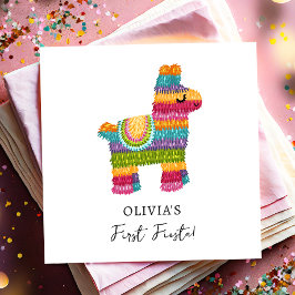 Guardanapo De Papel Fiesta e Piñata Mexicana Llama Primeiro Aniversári