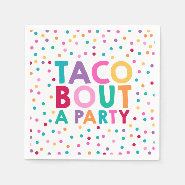 Guardanapo De Papel Fiesta Festa de aniversário Napkin Taco Bout Uma F (Frente)