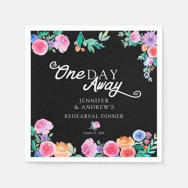 Guardanapo De Papel Fiesta | Flores mexicanas | Janto de ensaio (Frente)