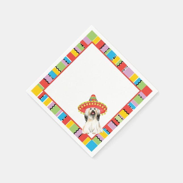 Guardanapo De Papel Fiesta Lhasa Apso (Canto)