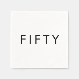 Guardanapo De Papel Fifty 50th Birthday Party