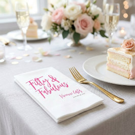 Guardanapo De Papel Fifty and Fabulous Name Date 50th Birthday Party