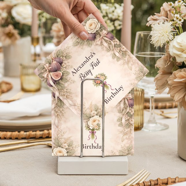 Guardanapo De Papel Fig Garden Vintage 1st Birthday (Criador carregado)