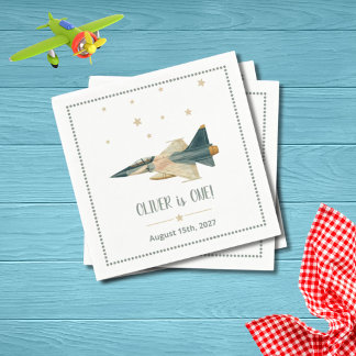 Guardanapo De Papel Fighter Jet Avião Menino Primeiro Aniversário Temp