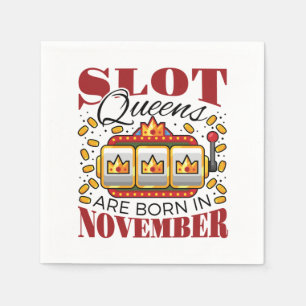 Guardanapo De Papel Filas de Slot são Nasceres no aniversário de novem
