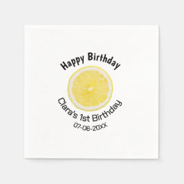 Guardanapo De Papel Filhos bebês primeiro aniversario lêmon fatia adic