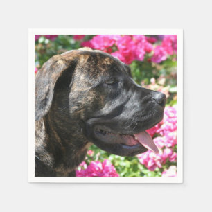 Guardanapo De Papel Filhote de cachorro rajado do Mastiff