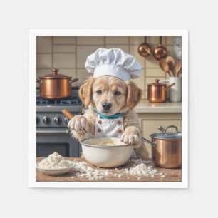 Guardanapo De Papel Filhote de Retriever Dourado Chef