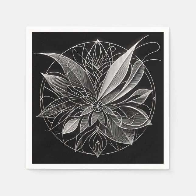 Guardanapo De Papel Filigree Floral Mandala (Frente)