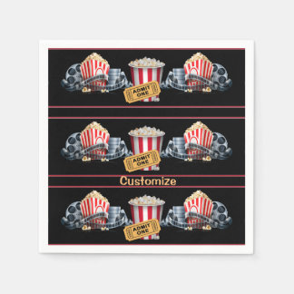 Guardanapo De Papel Filme Personalizado Noite Popcorn Napkins