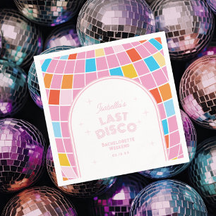 Guardanapo De Papel Fim de Semana da Bola de Disco Rosa Moderna