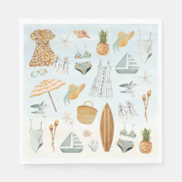 Guardanapo De Papel Fim de Semana da Festa de solteira de Praia da Aqu