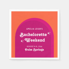 Guardanapo De Papel Fim de Semana de Despedida de Solteira Retro de Pô