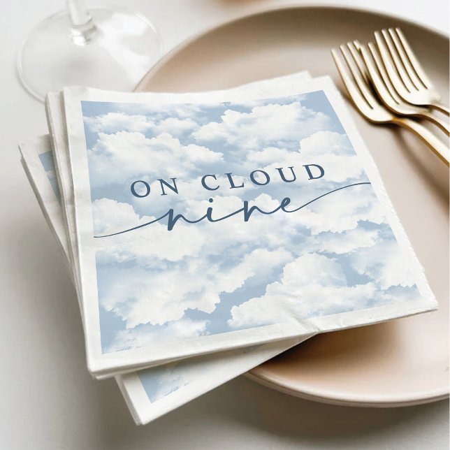 Guardanapo De Papel Fim de Semana do Bachelorette "On Cloud Nine" Azul (Criador carregado)