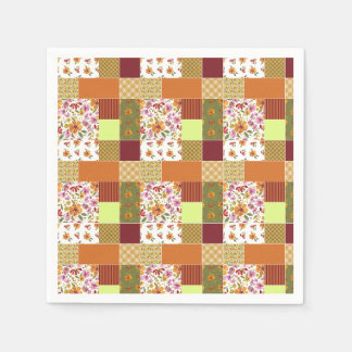 Guardanapo De Papel Finalmente Colcha de Patchwork da Primavera
