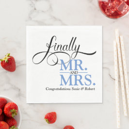 Guardanapo De Papel Finalmente coquetel de recepção de casamento de Sr