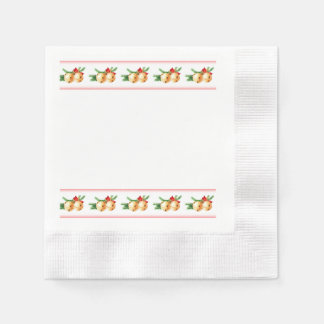 Guardanapo De Papel Fios redondos Dourados de Natal e Borda de Fita Ve