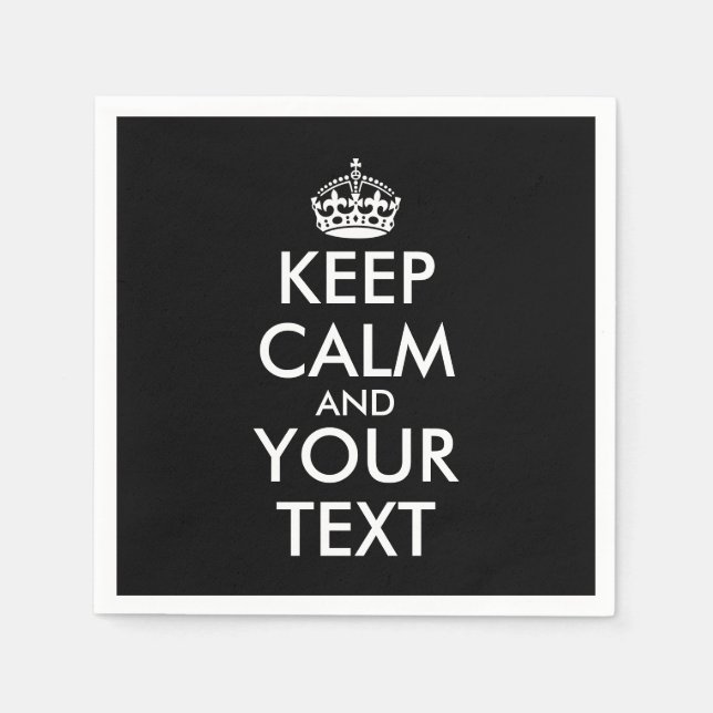 Guardanapo De Papel Fique calma e continue - Crie o seu (Frente)