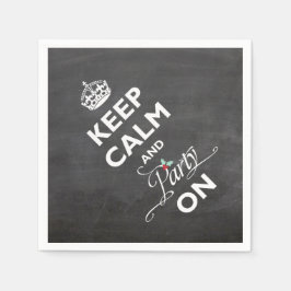 Guardanapo De Papel Fique Calmo E Festeja No Qualkboard Funny Holiday