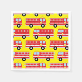 Guardanapo De Papel Fire Truck Festa de aniversário Napkins