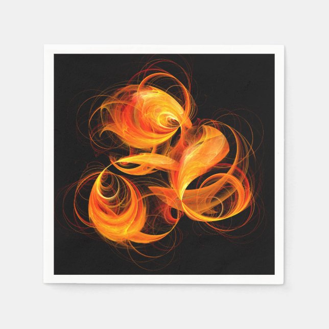 Guardanapo De Papel Fireball Abstrato Art (Frente)
