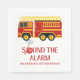Guardanapo De Papel Firefighter Sound The Alarm Birthday
