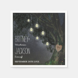 Guardanapo De Papel Firefly Mason Jar Oak Tree Wedkins