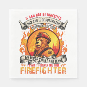 Guardanapo De Papel Fireman Bear