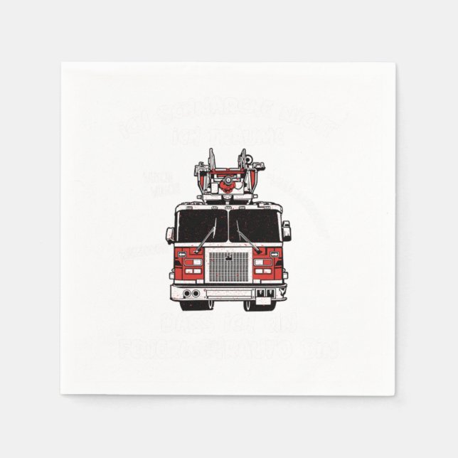 Guardanapo De Papel Fireman Firefighting Firetruck Firefighter Gift (Frente)