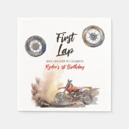 Guardanapo De Papel First Lap Little Racer 1st Birthday