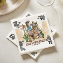 First Rodeo 1st Birthday Cute Animals Wild West