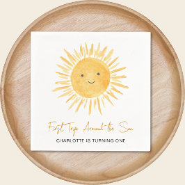 Guardanapo De Papel First Trip Around The Sun Girl 1st Birthday Party