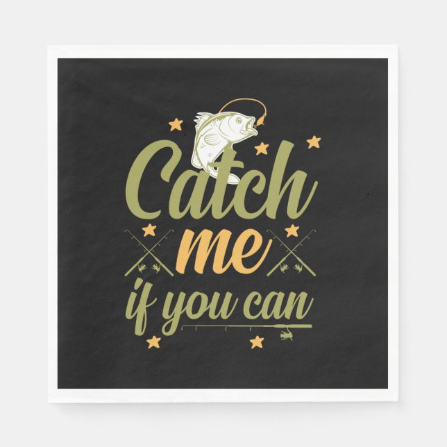 Guardanapo De Papel Fishing Art Catch Me If You Can (Frente)