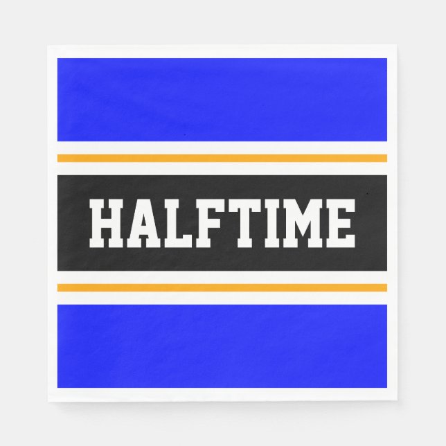 Guardanapo De Papel Fita-HALFTIME Preta-Amarela-Atlética Azul-Amarelo- (Frente)