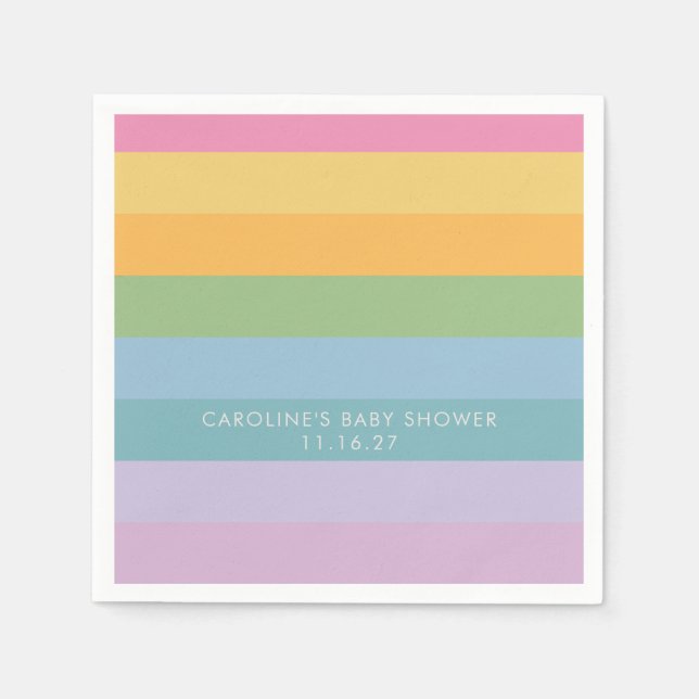 Guardanapo De Papel Fita Riscas Pastel Brilhante Roxa Chamada Personal (Frente)