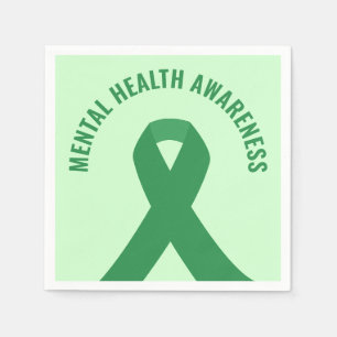 Guardanapo De Papel Fita Verde de Sensibilização para a Saúde Mental