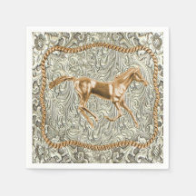 Fivela do Cinturão de Cavalo Dourado Ocidental