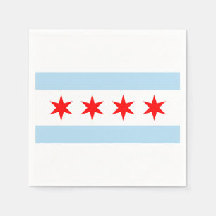 Guardanapo De Papel Flag of Chicago, Illinois