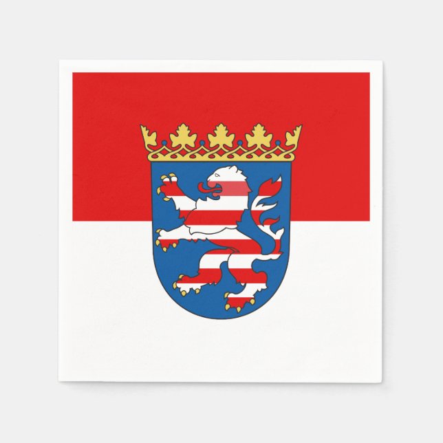 Guardanapo De Papel Flag of Hesse Paper Napkins (Frente)