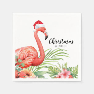 Guardanapo De Papel Flamingo de Natal Desejos de Natal Papel