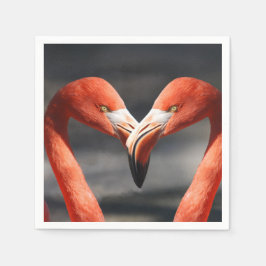 Guardanapo De Papel Flamingo do Dia dos Namorados