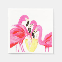 Guardanapo De Papel Flamingo está em vinho branco