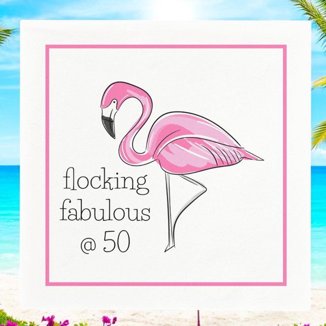 Guardanapo De Papel Flamingo Fabuloso no 50º Partido da Fronteira (Criador carregado)