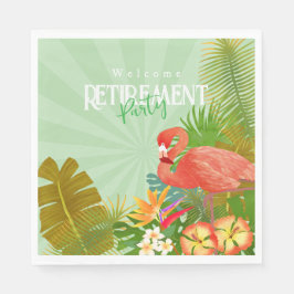 Guardanapo De Papel Flamingo Retirement Green