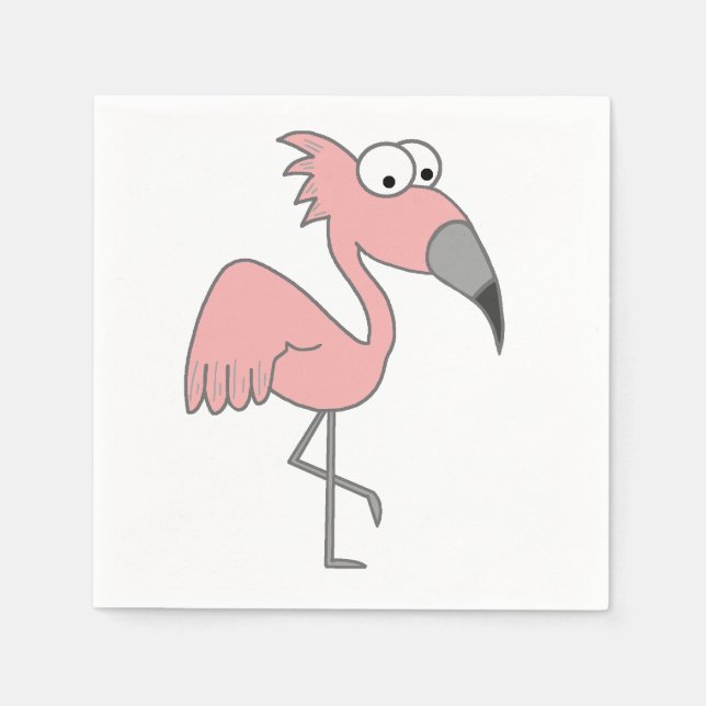 Guardanapo De Papel Flamingo Rosa (Frente)