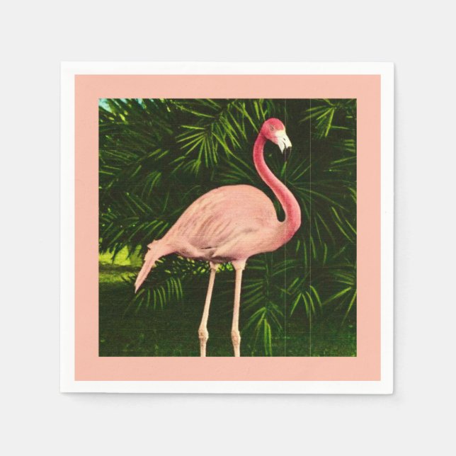 Guardanapo De Papel Flamingo Rosa Elegante (Frente)