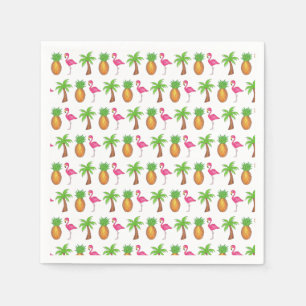 Guardanapo De Papel Flamingo Rosa Rosa-Rosa-Abacaxi-da-ilha Tropical